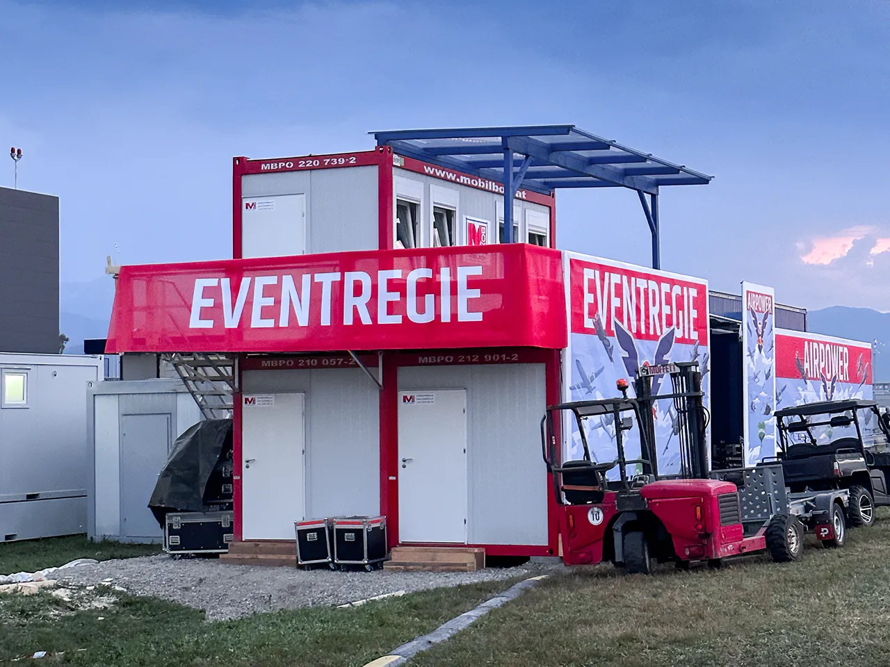 eventcontainer für redbull airpower 2024 von mobilbox